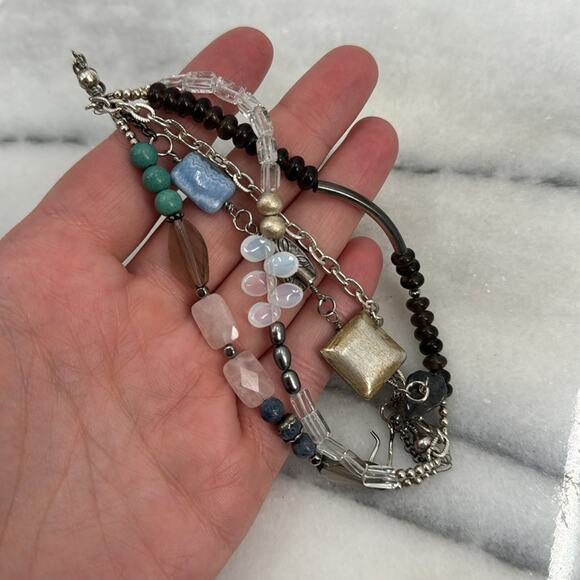 Handmade beaded multi strand bracelet - Picture 3 of 5